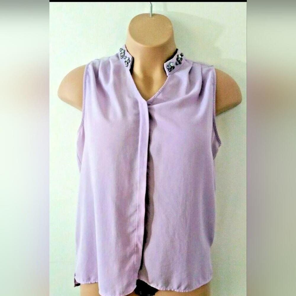 Lane Bryant Button Up Lavender Dress Tank NWT